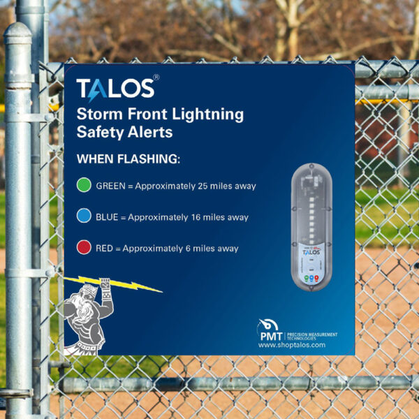 TALOS Standard Lightning Detector w-14"x14" Safety Information Sign - Image 2