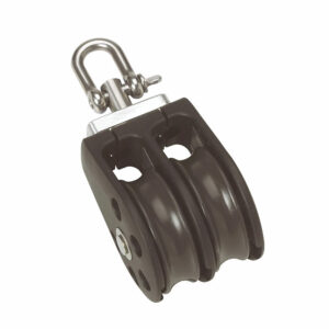 Barton Size 1 30mm Plain Bearing Pulley Block Double w-Swivel