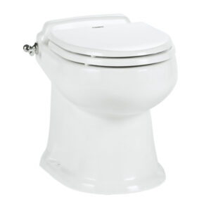 Dometic MasterFlush 8740 White Electric Macerating Toilet - Raw-Fresh Water