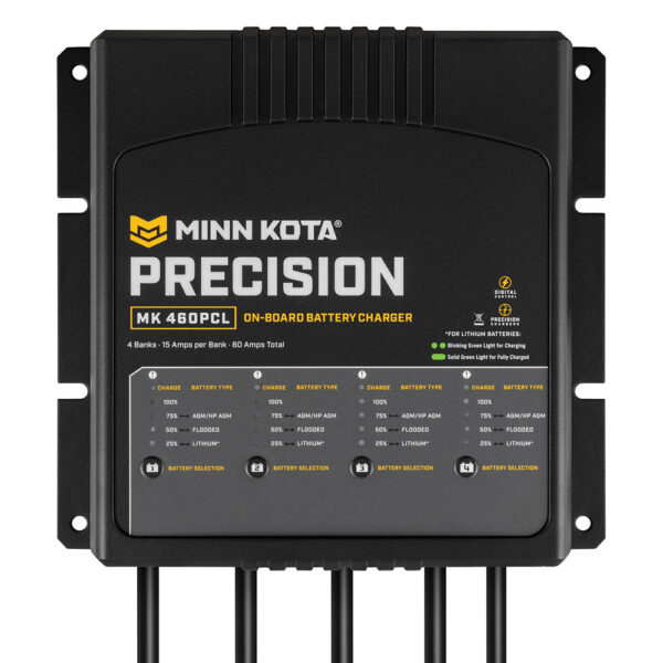 Minn Kota On-Board Precision Charger MK-460 PCL 4 Bank x 15 AMP LI Optimized Charger - Image 2
