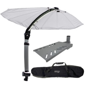 TACO ShadeFin Mini w-White Fabric - Bag & Swivel Seat Mount Kit