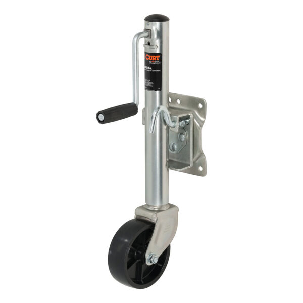 CURT Marine Jack w-6 Wheel - 1,200 lbs - Adjust Vertically 10"