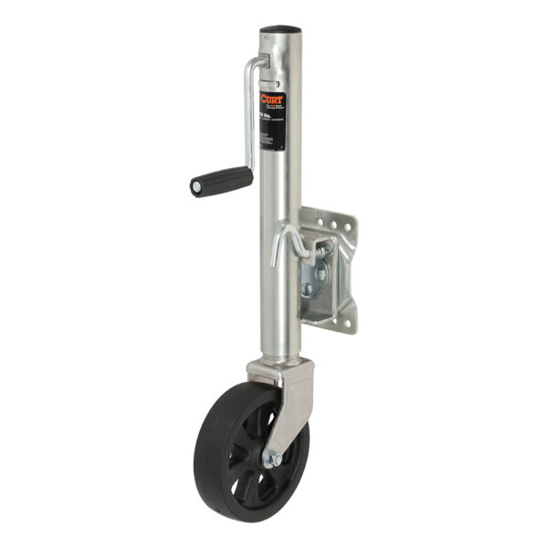 CURT Marine Jack w-8 Wheel - 1,500 lbs - Adjust Vertically 10"