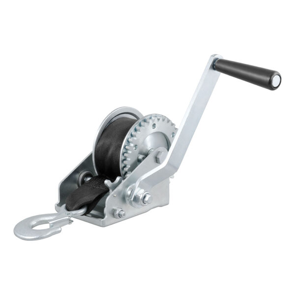 CURT Hand Crank 900 lb. Winch w-15' Strap & 6-1-2" Handle
