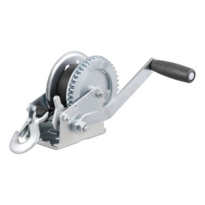 CURT Hand Crank 1400 lb. Winch w-20' Strap & 7-1-2" Handle