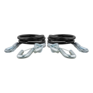 CURT 44-1-2" Safety Cables w-2 Snap Hooks - 5,000 lbs. - Vinyl Coated - 2 Pack