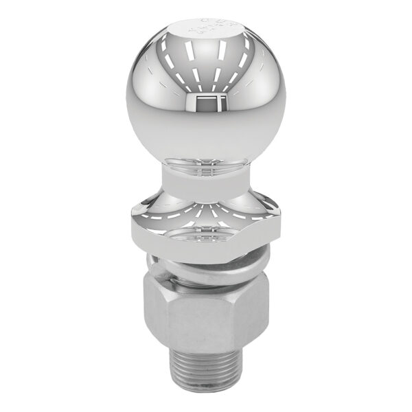 CURT 2" Trailer Ball - 1" x 2-1-8" Shank - 7,500 lbs. - Chrome