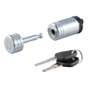 CURT Coupler Lock - 1-4" Pin - 7-8" Latch Span - Barbell - Chrome
