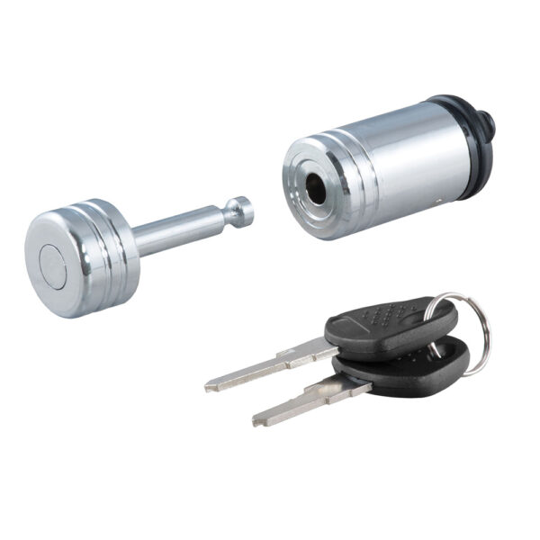 CURT Coupler Lock - 1-4" Pin - 7-8" Latch Span - Barbell - Chrome