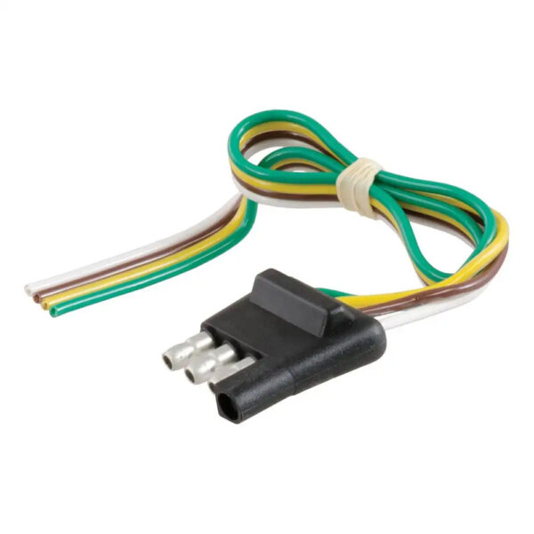 CURT 4-Way Flat Connector Plug w-12 Wires Trailer Side