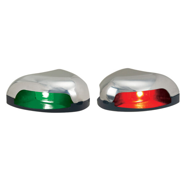 Perko Red-Green Horizontal Mount Side Light - Pair - Stainless Steel