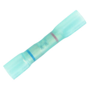 Pacer Step-Down Butt Splices w-Blue Heat Shrink - 22-18 AWG to 16-14 AWG - 100 Pack