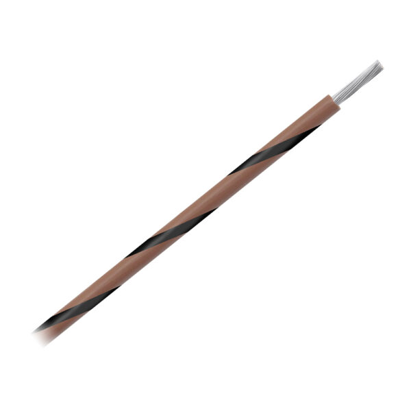 Pacer 14 AWG Gauge Striped Marine Wire 1000' Spool - Brown w-Black Stripe