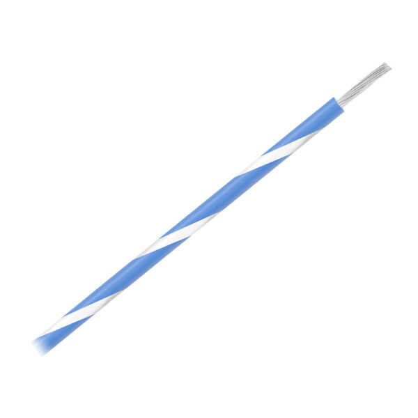 Pacer 16 AWG Gauge Striped Marine Wire 500' Spool - Blue w-White Stripe
