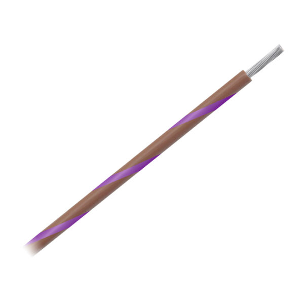 Pacer 14 AWG Gauge Striped Marine Wire 500' Spool - Brown w-Violet Stripe