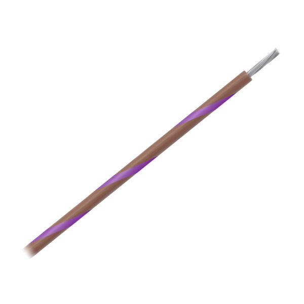 Pacer 16 AWG Gauge Striped Marine Wire 500' Spool - Brown w-Violet Stripe