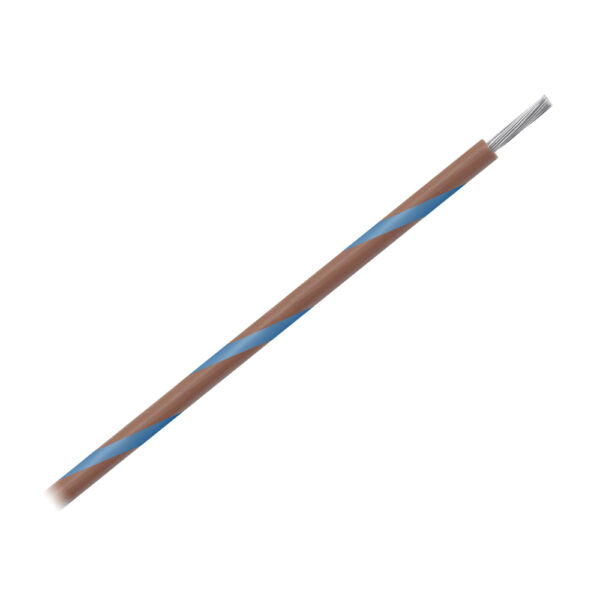 Pacer 16 AWG Gauge Striped Marine Wire 500' Spool - Brown w-Blue Stripe
