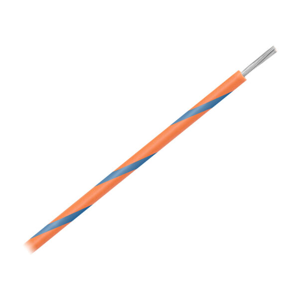 Pacer 16 AWG Gauge Striped Marine Wire 500' Spool - Orange w-Blue Stripe