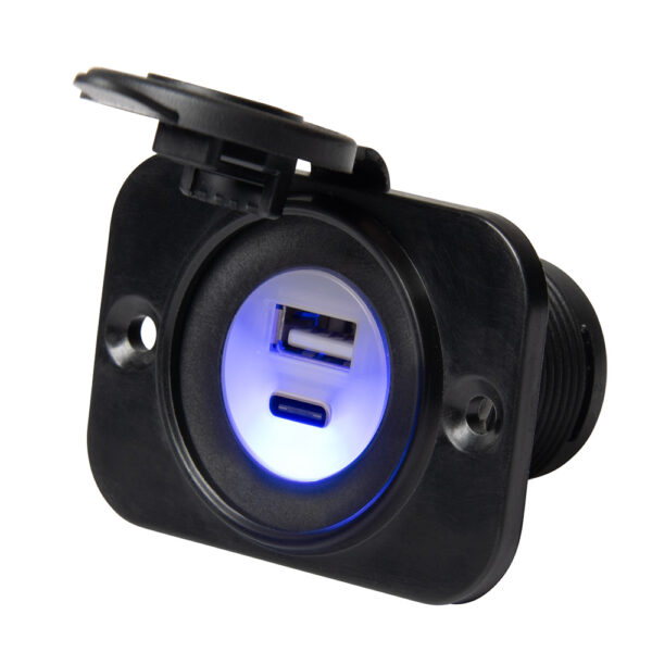 Marinco Sealink Dual USB-A-C Combo Charger