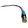 Bluewater 22mm Push Button Switch - Off-(On) Momentary Contact - Blue-Red LED - 4' Lead - Image 2