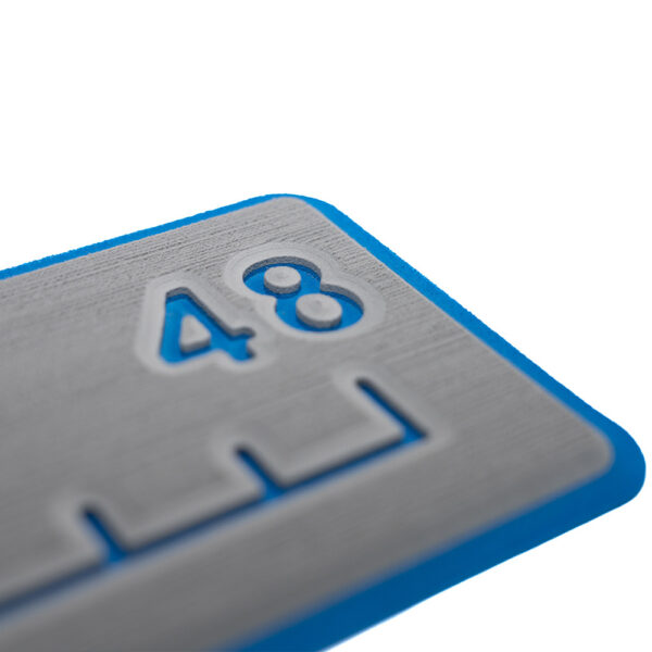 SeaDek 48 Routed Ruler - 6mm - Brushed Texture - Storm Grey-Bimini Blue