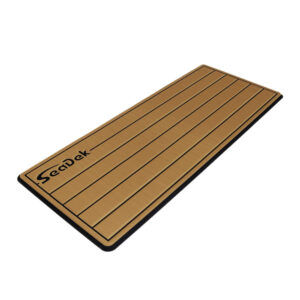 SeaDek 14 x 36" 20mm Dual Density Small Teak Helm Pad w-SeaDek Logo - Brushed Texture - Mocha-Black (355.6mm x 914.4mm x 20mm)