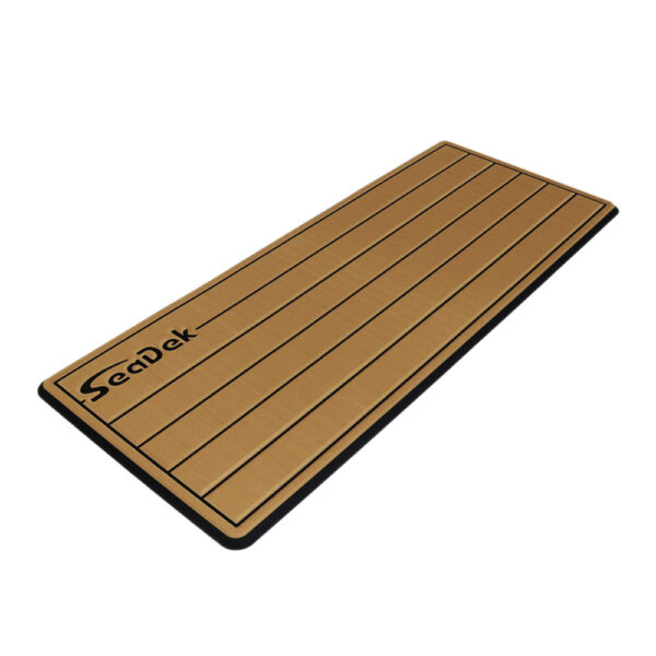 SeaDek 14 x 36" 20mm Dual Density Small Teak Helm Pad w-SeaDek Logo - Brushed Texture - Mocha-Black (355.6mm x 914.4mm x 20mm)