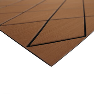 SeaDek 40" x 80" 6mm Two Color Diamond Full Sheet - Brushed Texture - Brown-Black (1016mm x 2032mm x 6mm)