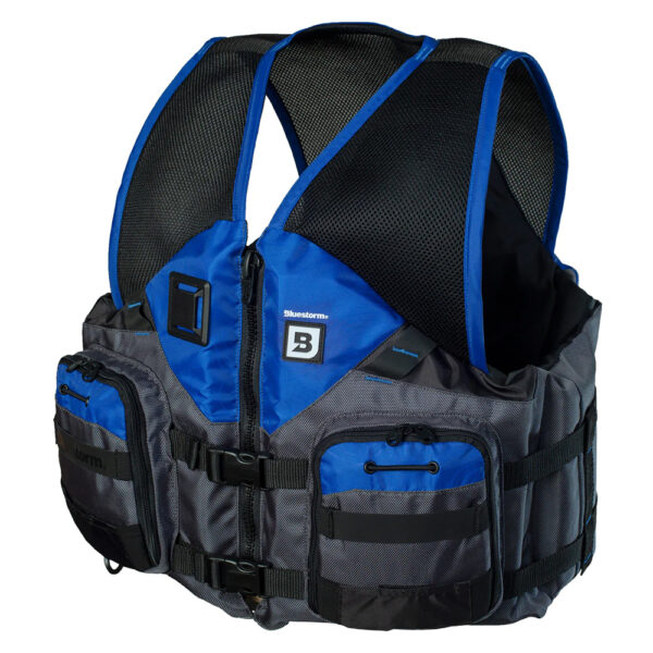 Bluestorm Sportsman Adult Mesh Fishing Life Jacket - Deep Blue - L-XL