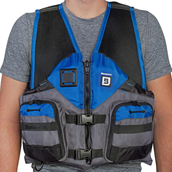 Bluestorm Sportsman Adult Mesh Fishing Life Jacket - Deep Blue - L-XL - Image 4