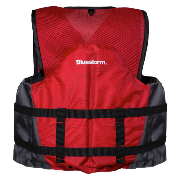 Bluestorm Sportsman Adult Mesh Fishing Life Jacket - Nitro Red - L-XL - Image 2