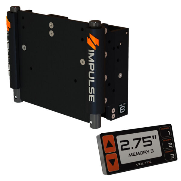 IMPULSE 8" Set Back Electric Jack Plate w-Smart Control - Black Anodized