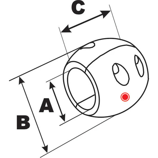 Performance Metals 1-1-2" Streamlined Shaft Anode - Aluminum - Image 2