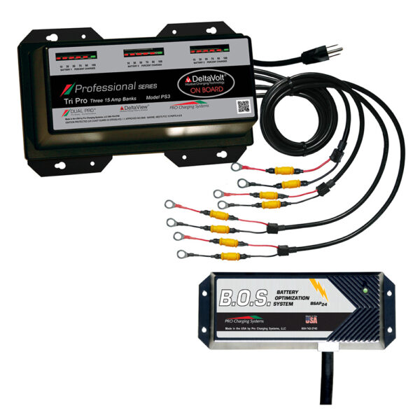 Dual Pro PS3 3 Bank Battery Charger w-3 Bank B.O.S.