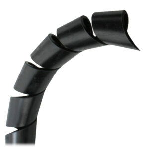 Pacer 1-2" Spiral Wrap - Black - 100' Roll