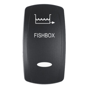 Pacer Actuator - 'FISHBOX' f-V Series Contura Switches - Black - Laser Etched (Top-Bottom Light)