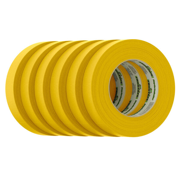 FrogTape CP 225 Medium-High Adhesion Masking Tape - 24MM x 55M x 6-Pack - Gold - Rated for 225F - Image 2