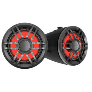 Fusion XS Series - 6.5" Marine Wake Tower Speakers w-RGB - Grey
