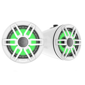 Fusion XS Series - 6.5" Marine Wake Tower Speakers w-RGB - White