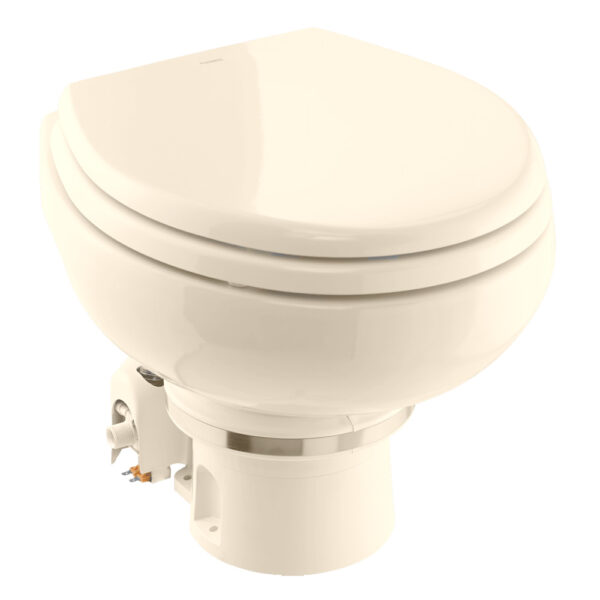Dometic MasterFlush 7160 Bone Electric Macerating Toilet w-Orbit Base - Raw Water - 12V