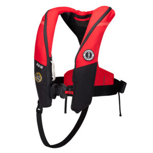 Mustang Atlas 190 DLX Open Ocean Inflatable PFD - Red-Black