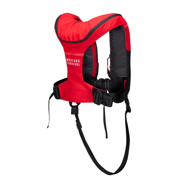 Mustang Atlas 190 DLX Open Ocean Inflatable PFD - Red-Black - Image 2