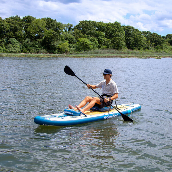 Soltice Watersports 10'6" Rambler Inflatable Stand-Up Paddleboard-Kayak 2-In-1 Kit w-Seat & Convertible Paddle - Blue - Image 4