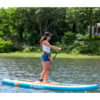Solstice Watersports 10'6" Rambler Inflatable Stand-Up Paddleboard-Kayak 2-In-1 Kit w-Seat & Convertible Paddle - Orange - Image 4