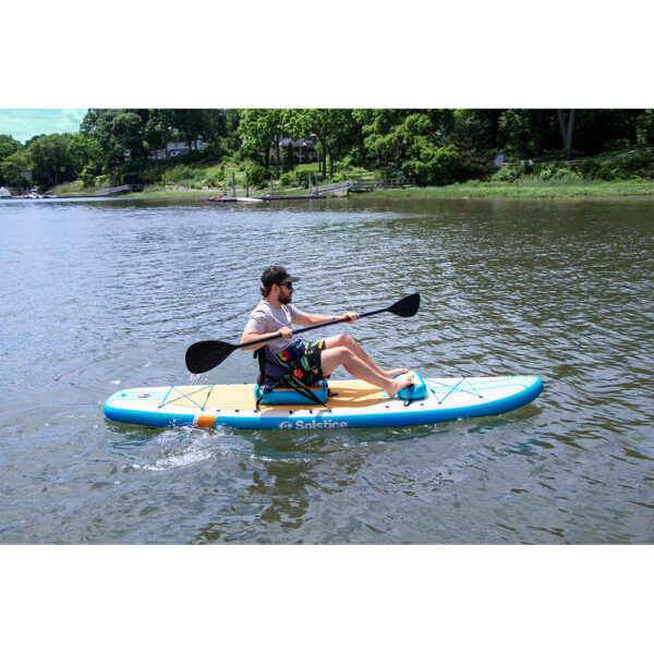 Solstice Watersports 10'6" Rambler Inflatable Stand-Up Paddleboard-Kayak 2-In-1 Kit w-Seat & Convertible Paddle - Orange - Image 5