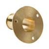 Whitecap Top Mount Flag Pole Socket - 1" ID - Polished Brass - Image 2