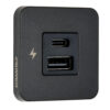 Scanstrut TILE USB-A-USB-C Interior Charging Socket - 12-24V - Black Bezel