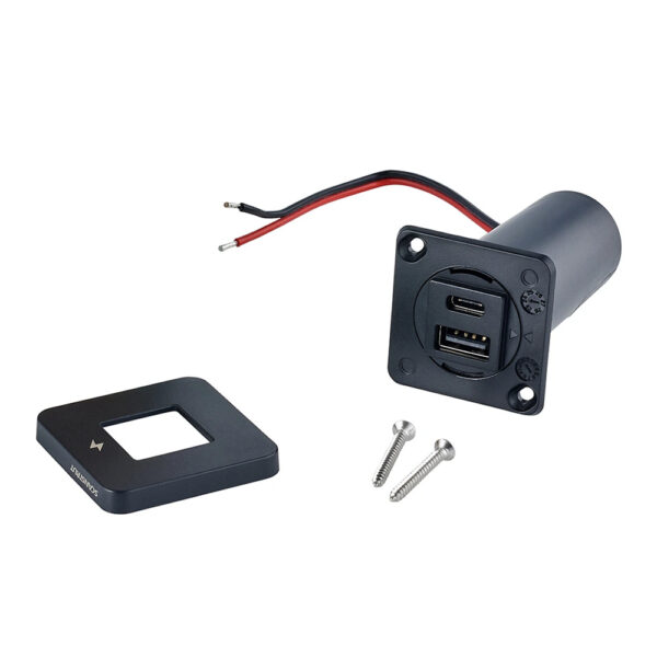 Scanstrut TILE USB-A-USB-C Interior Charging Socket - 12-24V - Black Bezel - Image 3