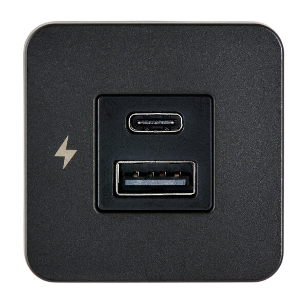 Scanstrut TILE USB-A-USB-C Interior Charging Socket - 12-24V - Black Bezel - Image 2