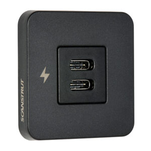 Scanstrut TILE USB-C Interior Charging Socket - 12-24V - Black Bezel